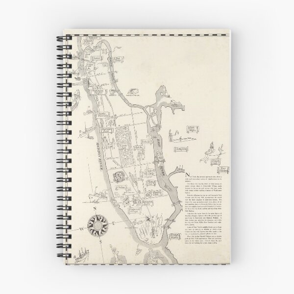 Item preview, Vintage Pictorial Map of New York City (1925) designed and sold by BravuraMedia.