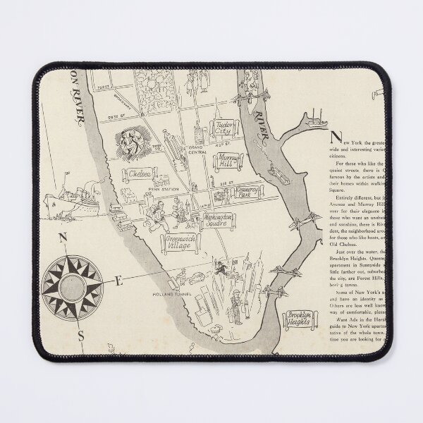 Item preview, Vintage Pictorial Map of New York City (1925) designed and sold by BravuraMedia.