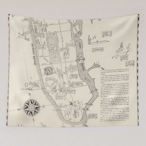 Item preview, Vintage Pictorial Map of New York City (1925) designed and sold by BravuraMedia.