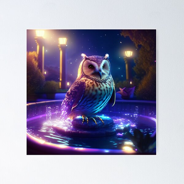 Item preview, Owl on the Swimming Pool designed and sold by zangess1.