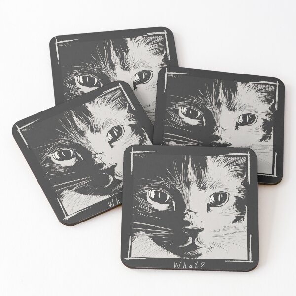 Item preview, Cat What ? Mesmerized Black And White Cat designed and sold by Dididudidam.