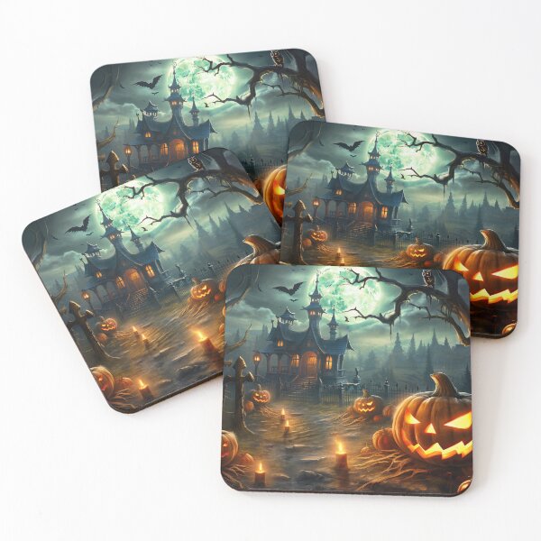 Item preview, Tricks or Treats at the Haunted Mansion: Halloween Night Fantasy Art designed and sold by Claudia Bartoli-McKinney.