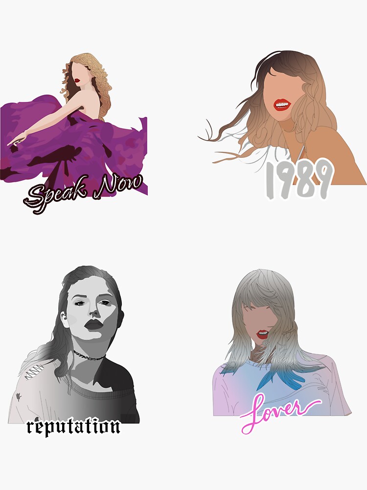 Taylor Swift Album Art Sticker Pack Sticker for Sale by Taylor Swift Fan  Art