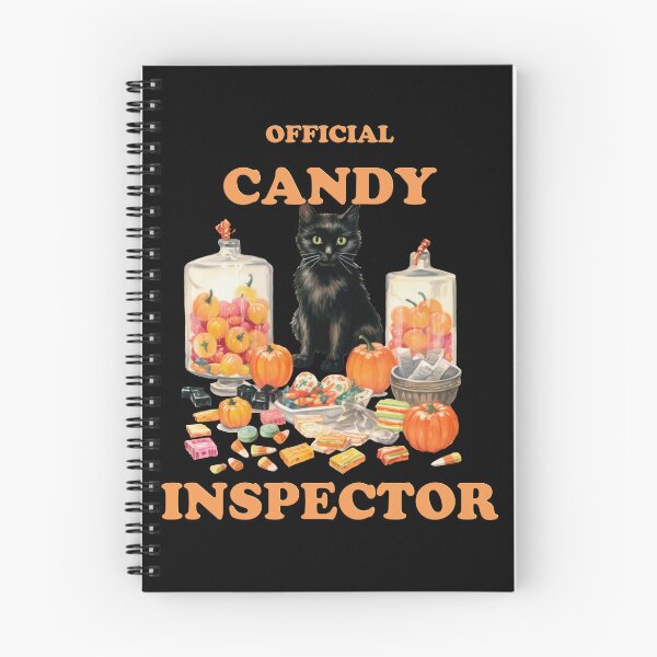 Item preview, Official Candy Inspector, Black Cat vintage style, halloween kitten designed and sold by Sunmoonlove.