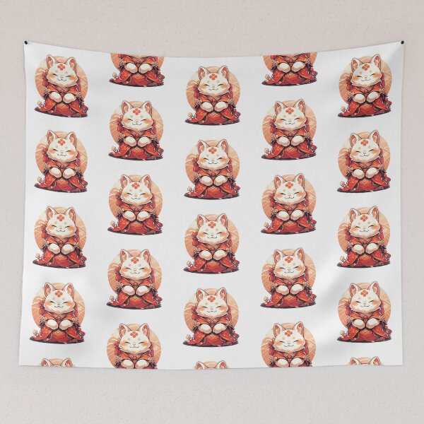 Item preview, Cute Kawaii Manekineko Cat Wise Man designed and sold by CozyKawaiiArt.