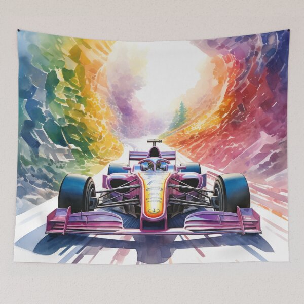 Item preview, A Formula 1 Car on a Rainbow Track designed and sold by Sketch-Shack.