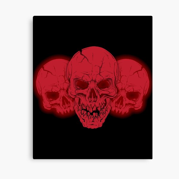 Black Creepy Red Scary Canvas Prints for Sale Redbubble