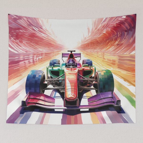 Item preview, A Formula 1 Car on a Rainbow Track designed and sold by Sketch-Shack.
