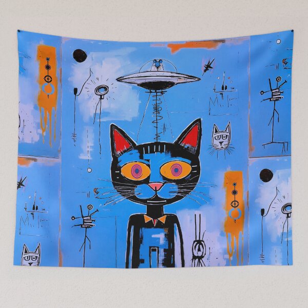 Item preview, Cat and Alien Mouse (Spiral Eyes Version). designed and sold by OSOsUFOs.
