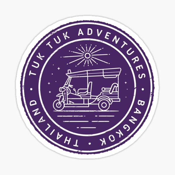 Tuk Tuk Adventures, Bangkok, Thailand - Iconic Design Sticker