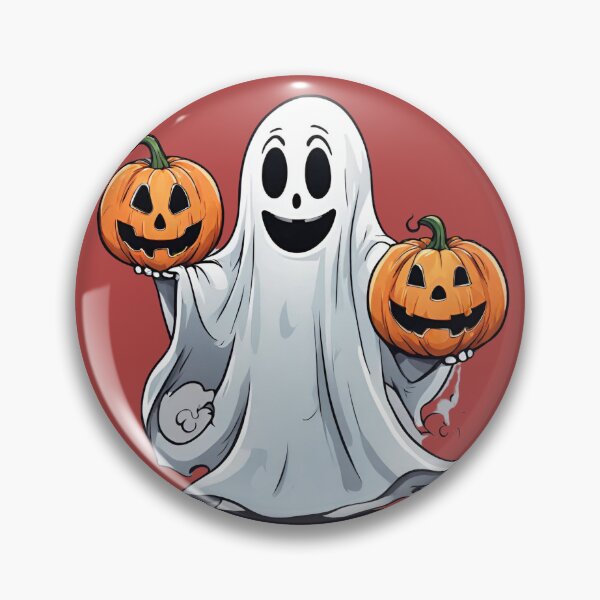 Item preview, Smiling Ghost With Funny Pumpkins Pumpkin Halloween Pretty designed and sold by Dididudidam.