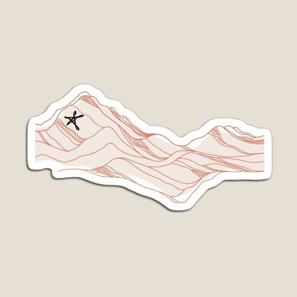 Item preview, El Paso Texas Franklin Mountains with Star Illustration designed and sold by TurtleShellShop.
