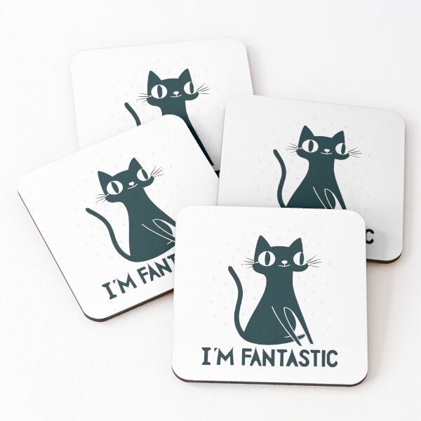 Item preview, I'm fantastic cat silhouette minimalistic designed and sold by Aktio  Design.