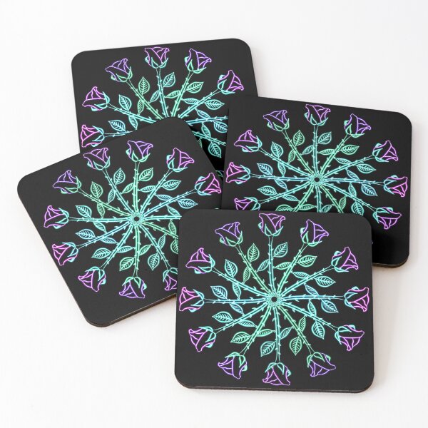 Item preview, Dozen Glowing Purple Roses Mandala  designed and sold by FalcoSkyWolf.