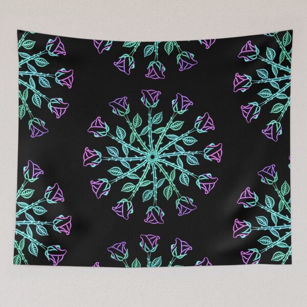 Item preview, Dozen Glowing Purple Roses Mandala  designed and sold by FalcoSkyWolf.