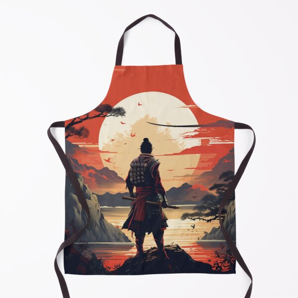Artikelvorschau, Samurai-Landschaft | Klassisches T-Shirt entworfen und verkauft von NicolasGlowArt.