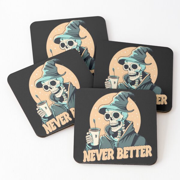 Item preview, Never Better Skeleton Witch Coffee Mug designed and sold by alaa-mously.