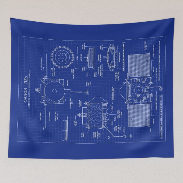 Item preview, OSIRIS-REx. Asteroid Sample Return Mission. Vertical (Blueprint) designed and sold by BGALAXY.