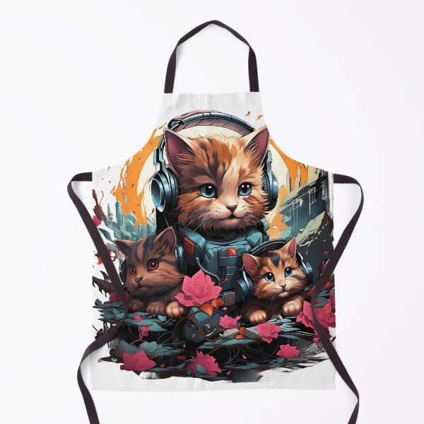 Item preview, Watercolor cat listening a music illustration. T shirt graphics. designed and sold by DreamWorld07.