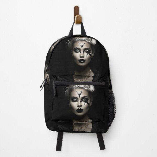 Item preview, High fashion editorial stark contrast model in black and white designed and sold by AI-Only Creations.
