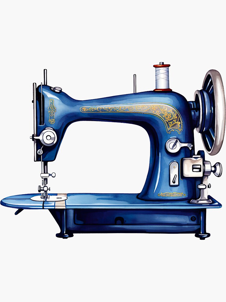 Vintage Sewing Machine Sticker by YumeeCraft
