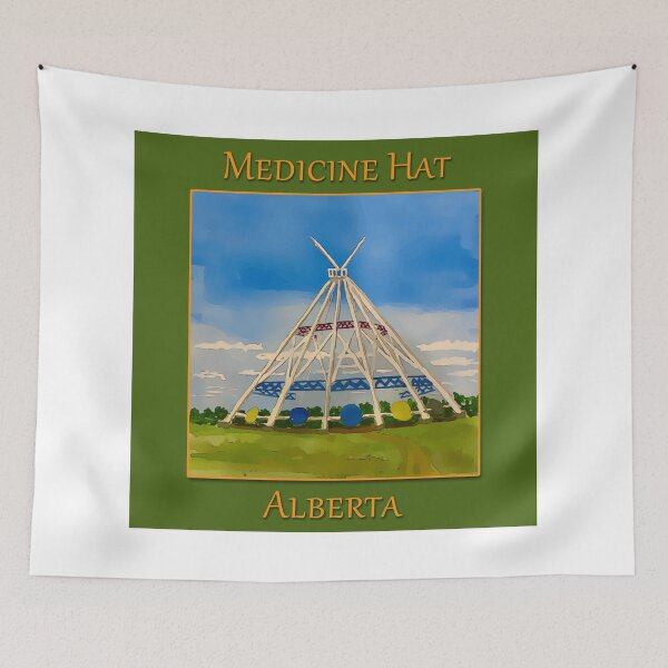 Item preview, SaamisTeePee Landmark in Medicine Hat Alberta Canada - WelshDesigns designed and sold by welshdesigns.