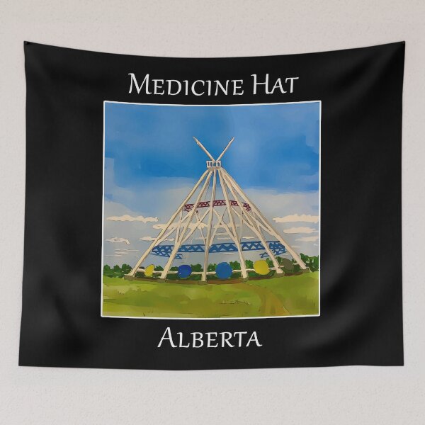 Item preview, SaamisTeePee Landmark in Medicine Hat Alberta Canada - WelshDesigns designed and sold by welshdesigns.