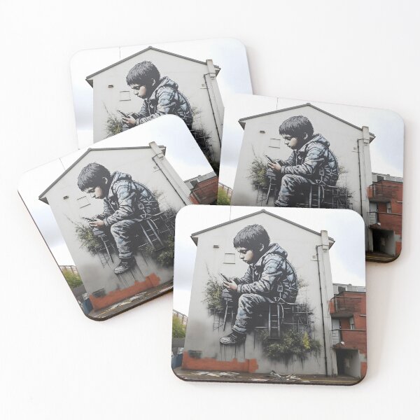 Item preview, Sitting Boy on Phone Graffiti designed and sold by dcrc.