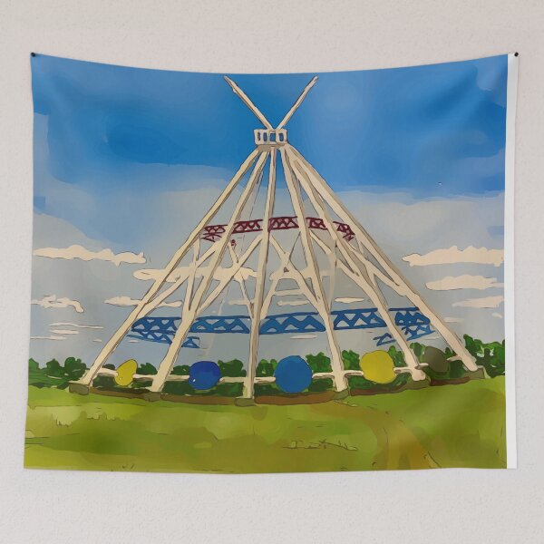 Item preview, SaamisTeePee Landmark in Medicine Hat Alberta Canada - WelshDesigns designed and sold by welshdesigns.