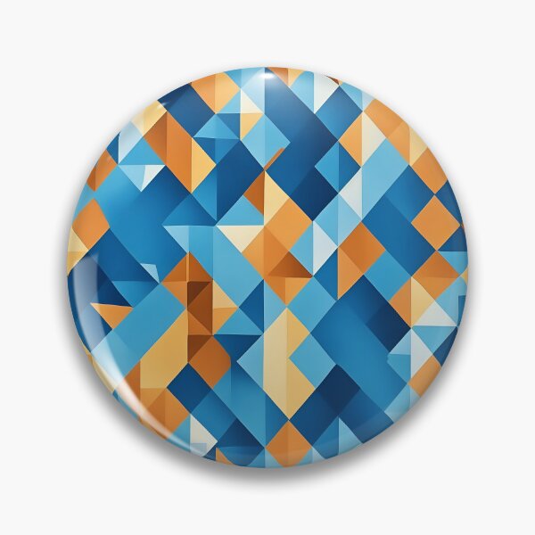 Aperçu de l'œuvre Motif géométrique bleu-marron créée et vendue par KeepDream.