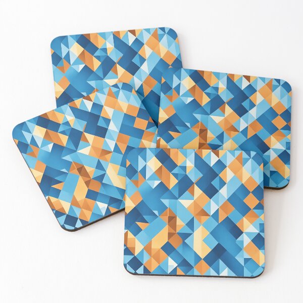 Item preview, Geometric blue-brown pattern designed and sold by KeepDream.