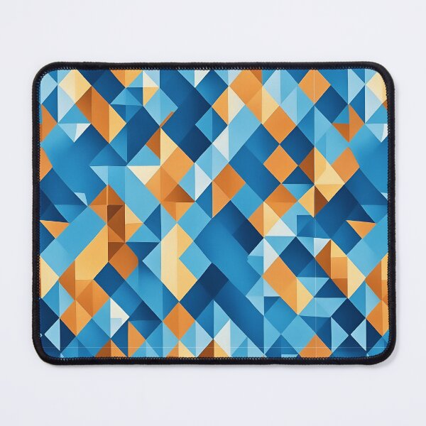 Item preview, Geometric blue-brown pattern designed and sold by KeepDream.