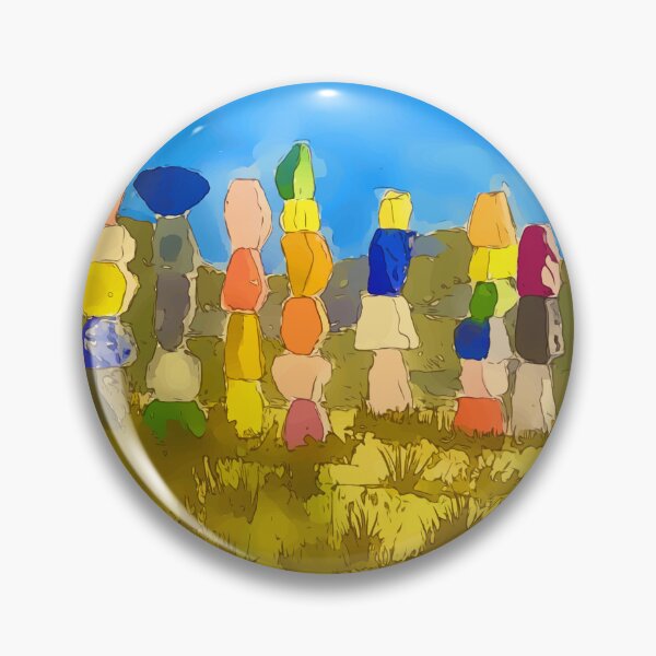 Item preview, Seven Magic Mountains outside Las Vegas Nevada - WelshDesigns designed and sold by welshdesigns.