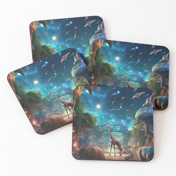 Item preview, Outer space zoo animals with a little jungle designed and sold by LoLoCreation82.
