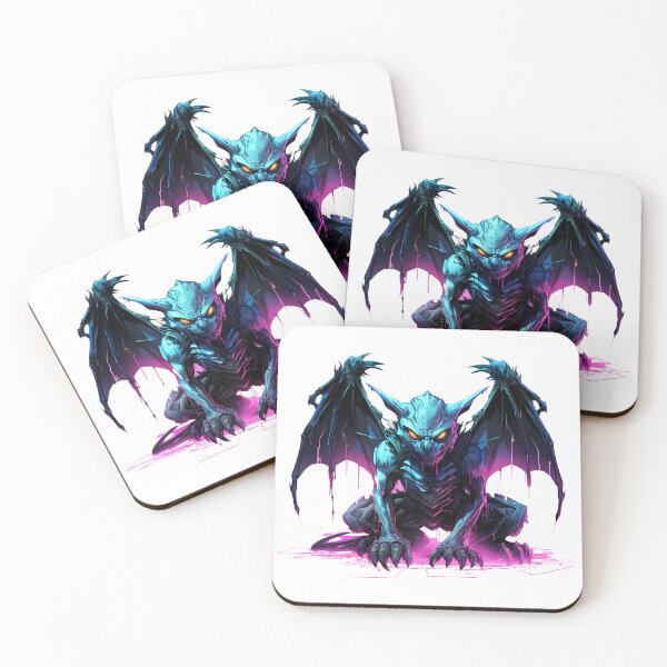 Item preview, Cyberpunk Gargoyle in Neon Colors designed and sold by SchorlCraft.