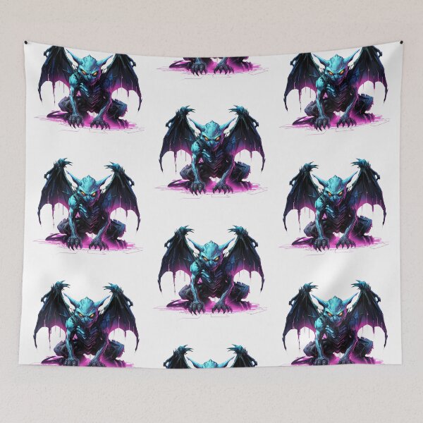 Item preview, Cyberpunk Gargoyle in Neon Colors designed and sold by SchorlCraft.