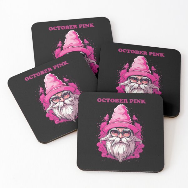 Item preview, Gnome breast cancer awareness design, October Pink design, pink Christmas designed and sold by Lactus.