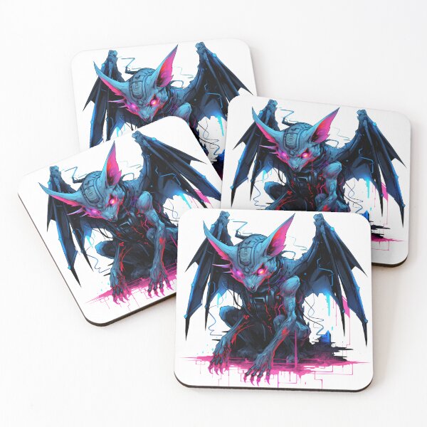Item preview, Cyberpunk Gargoyle in Neon Colors designed and sold by SchorlCraft.