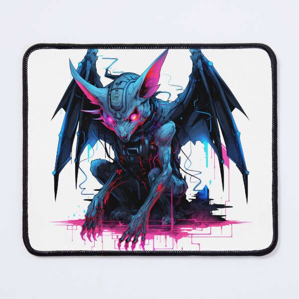 Item preview, Cyberpunk Gargoyle in Neon Colors designed and sold by SchorlCraft.