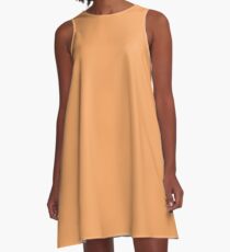 Plain colors 36. Sandy Brown A-Line Dress