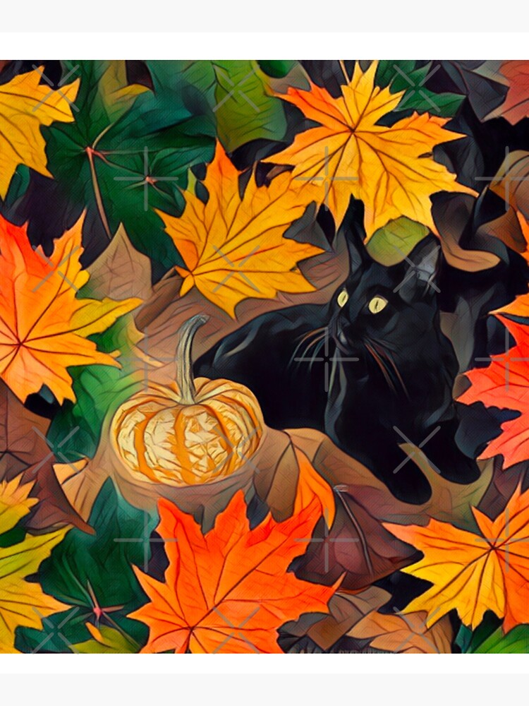 Black Cat Halloween Leaf Bags