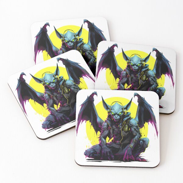 Item preview, Cyberpunk Gargoyle in Neon Colors designed and sold by SchorlCraft.