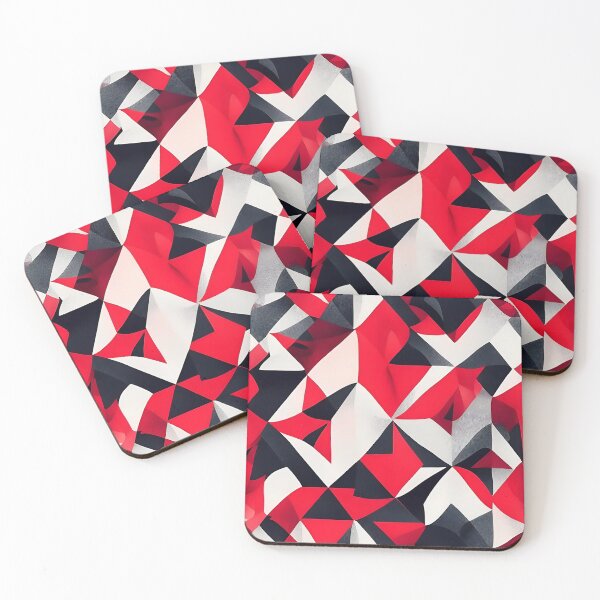 Item preview, Geometric black-red-white pattern designed and sold by KeepDream.