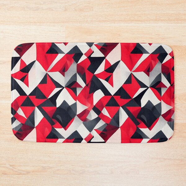 Item preview, Geometric black-red-white pattern designed and sold by KeepDream.