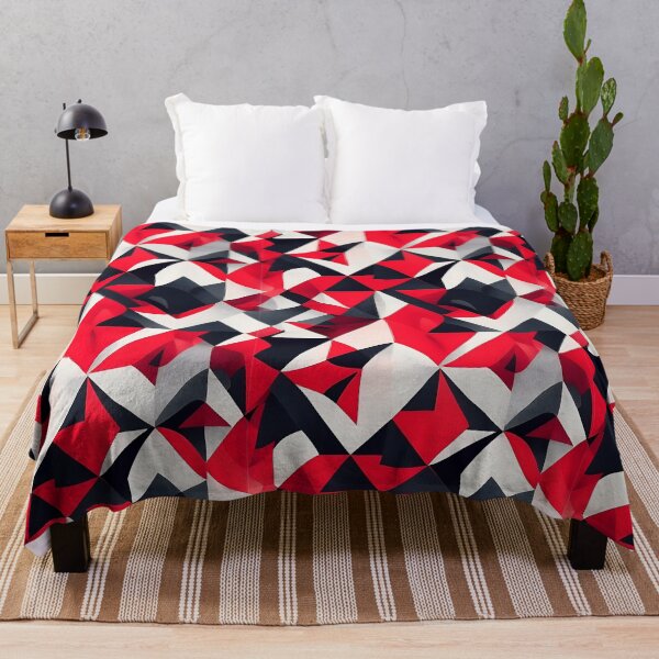Item preview, Geometric black-red-white pattern designed and sold by KeepDream.