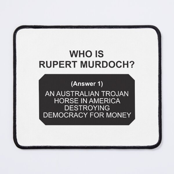 Item preview, Who is Rupert Murdoch: Answer 1 designed and sold by Politics-Corner.