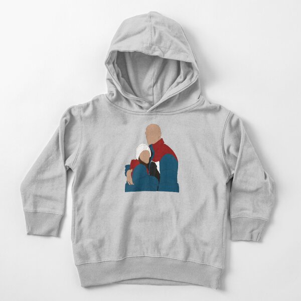 Stranger Things Joyce Byers and Jim Hopper in Russia "The Piggyback" Toddler Pullover Hoodie