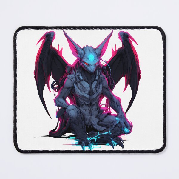 Item preview, Cyberpunk Gargoyle in Neon Colors designed and sold by SchorlCraft.