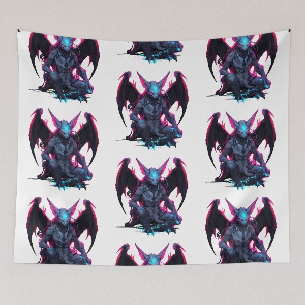 Item preview, Cyberpunk Gargoyle in Neon Colors designed and sold by SchorlCraft.