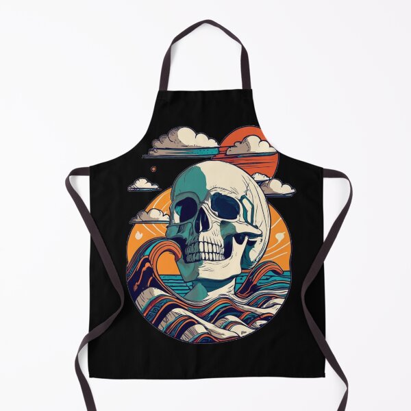 Aperçu de l'œuvre Skull & Waves créée et vendue par TrendyPalette.